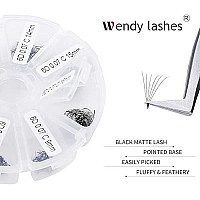 Premade Fans Short Stem 500 Pcs 6D Eyelash Extensions 007Mm Cd Curl 9-16Mm Mixed Length Wendy Lashes Russian Volume Pre-Made Lash Extension (500Pcs-6D-007-D, 9-16Mm Mixed Tray)