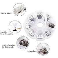 Volume Lash Extensions 10D Brown Premade Fans 500 Pcs 007Mm 9-16Mm Mixed Cd Curl Short Stem Premade Volume Eyelash Extensions Pointed Base Fans By Wendy Lashes (500Pcs-10D-007-D, 9-16Mm Mixed)