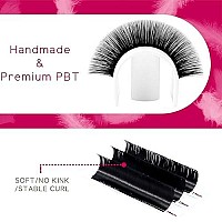 Kolybel Eyelash Extensions Easy Fan Lashes 003 Thickness C Curl 11Mm Single Length Auto Blooming Lash Extension Volume Lashes Lasting Self Fanning Lashes(003-C,11Mm)