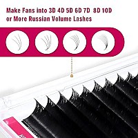 Kolybel Eyelash Extensions Easy Fan Lashes 003 Thickness C Curl 11Mm Single Length Auto Blooming Lash Extension Volume Lashes Lasting Self Fanning Lashes(003-C,11Mm)