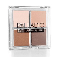 Palladio Eyeshadow Quads, Velvety Pigmented Blendable Matte, Metallic Shimmer Finishes, Creamy Formula, Four Way Quad Eye Shadow Palette, Talc-Free (Classy)