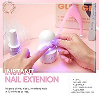 Gellen Nail Tips And Glue Gel Kit - Acrylic Nail Kit Short Almond Fake Nails 504Pcs Clear False Nail Tips, 3 In 1 Nail Glue Gel, Led Nail Lamp Acrylic Gel Nail Kit Nail Extension Kit, Diy Manicure Set