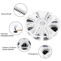 Premade Fans Short Stem 500 Pcs 20D Eyelash Extensions 007Mm Cd Curl 9-16Mm Mixed Wendy Lashes Russian Volume Pre-Made Lash Extension (500Pcs-20D-007-D, 9-16Mm Mixed)