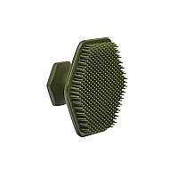 Tooletries - Silicone Face Scrubber - Gentle Exfoliator Pad Massager - Removes Dead Dry Skin - Invigorating Addition To Grooming Routine - Soft-Touch Shower Bathroom Accessory - Army Green