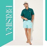 Brisira Mens Swim Trunks Quick Dry Swim Shorts 5 Inch Inseam Stretch Water Beach Shorts With Compression Liner Zipper Pocket