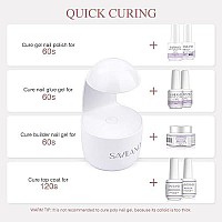 Saviland Mini Nail Lamp - Gel X Lamp, Mini U V Light For Nails Portable Nail Lamp Easy To Carry Quick Nail Dryer Curing Nail Art Gel Nail Polish For Salon Home Diy Manicure