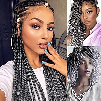 8 Packs Pre-Separated Springy Afro Twist Hair 18Inch Synthetic Marley Twist Braiding Hair For Black Women (18 Inch, T Gray)