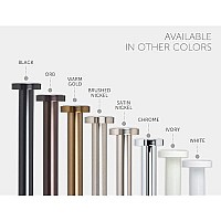 Ivilon Shower Curtain Rod - Flat End Cap Spring Tension Rods For Windows Or Shower, 24 To 36 White