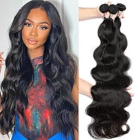 10A Brazilian Body Wave Bundles 18 20 22 Inch Human Hair Bundles 100 Unprocessed Virgin Hair Body Wave 3 Bundles Human Hair Weave Bundles Deals 1B Natural Black