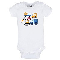 Onesies Brand Baby Boys 8-Pack Short Sleeve Mix Match Bodysuits, Truck, 3-6 Months