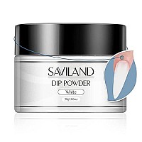 Saviland White Dip Powder - 106Oz Dip Nail Powder Dipping Powder French Nail Art Starter Manicure No Nail Lamp Needed For Nail Salon Or Diy At Home