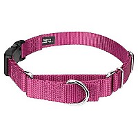 Country Brook Petz - Rose Heavyduty Nylon Martingale With Deluxe Buckle - 30 Vibrant Color Options (1 Inch, Large)