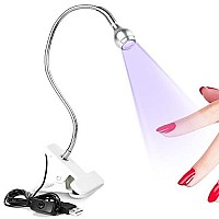 Saviland Mini Nail Led Lamp - Flexible Rotatable Usb Quickly Nail Dryer Gel X Lamp For Nails With Securing Clip Led Light For Nails For Curing Gel Polish U V Nail Gels Manicure Diy