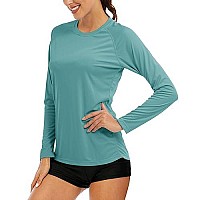 Magcomsen Uv Shirts For Women Running T Shirts Women Workout T Shirts Fishing Shirts Womens Long Sleeve T Shirts Women Rashguard Long Sleeve T Shirt Grey Green