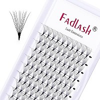 Pre Made Eye Lash Extension Fans 10D Premade Volume Eyelash Extensions 007 Thinkness C Durly Premade Lash Fans Pointed Base Middle Stem Eyelash Extension (10D-007C, 9Mm)