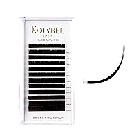 Kolybel Ellipse Flat Eyelash Extensions Supplies Classic Individual Lash Extensions 02 C Curl 8-15 Mixed Tray Matte Black Mink Lash Extension Soft And Lightweight Flat Lashes (02-C-8-15,Flat)