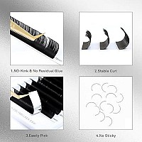 Kolybel Ellipse Flat Eyelash Extensions Supplies Classic Individual Lash Extensions 015 Cc Curl 8-15 Mixed Tray Matte Black Mink Lash Extension Soft And Lightweight Flat Lashes (015-Cc-8-15,Flat)