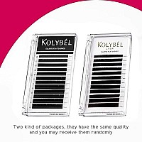 Kolybel Ellipse Flat Eyelash Extensions Supplies Classic Individual Lash Extensions 02 Dd Curl 8-15 Mixed Tray Matte Black Mink Lash Extension Soft And Lightweight Flat Lashes (02-Dd-8-15,Flat)