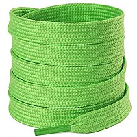 Olukssck 1 Pair Flat Shoe Laces For Sneakers, 25 Wide Athletic Shoelaces Green 72 Inch(182Cm)