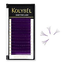 Kolybel Colored Volume Lash Extension Thickness 007 Mm C D Curl 20-25 Mixed Tray Auto Blooming Easy Fan Lashes Violet Eyelash Extension Self Fanning Lashes (Violet,007-C-20-25)