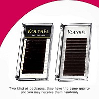 Kolybel Colored Volume Lash Extension Thickness 007 Mm C D Curl 20-25 Mixed Tray Auto Blooming Easy Fan Lashes Brown Eyelash Extension Self Fanning Lashes (Brown,007-D-20-25)