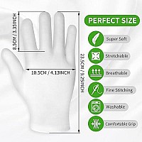 Sibba 3 Pairs Touch Screen Moisturizing Gloves White Cotton Moisturizing Gloves Overnight Bedtime Heal Eczema Sleeping Lotion Hand Spa Treatment Gloves Repair Rough Cracked Dry Chapped Hands Skin