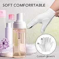 Sibba 3 Pairs Touch Screen Moisturizing Gloves White Cotton Moisturizing Gloves Overnight Bedtime Heal Eczema Sleeping Lotion Hand Spa Treatment Gloves Repair Rough Cracked Dry Chapped Hands Skin