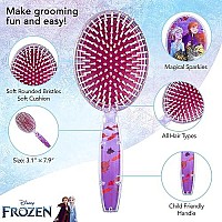 Frozen Hair Brush With Magical Sparkling Leaves Confetti Hair Brush, Purple - Kids Hair Brush Ages 3+