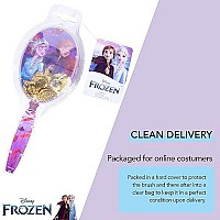 Frozen Hair Brush With Magical Sparkling Leaves Confetti Hair Brush, Purple - Kids Hair Brush Ages 3+