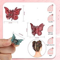 Juinte 100 Pieces Butterfly Hair Clips Butterfly Clips For Hair 90S Girls Butterfly Clips Mini Hair Clips Butterfly With Box Mini Butterfly Clips Cute Clips Hair Accessories For Women(Metallic Color)