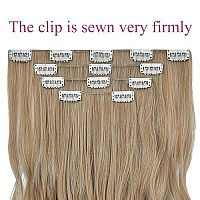 Blonde Hair Extension, Clip Hair Extensions 18 Wavy Hair Pieces Synthetic 22 Straight  Natural Fluffynot Tangled Women Girl Silver White Dark Bro