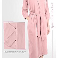 Ny Threads Luxurious Women Knit Robe Kimono Cotton Blend Bathrobe Ladies Loungewear Sleepwear (X-Large, Baby Pink)