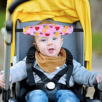 2 Pieces Baby Carseat Head Support Band Strap Headrest Stroller Seat Sleeping Headrest Neck Relief Head Strap Headband For Kids Children Toddler Infant (Fruit)