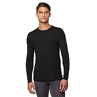 32 Degrees Mens Lightweight Baselayer Crew Top Long Sleeve Form Fitting 4-Way Stretch Thermal, Concrete Heather, Medium