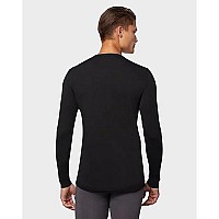 32 Degrees Mens Lightweight Baselayer Crew Top Long Sleeve Form Fitting 4-Way Stretch Thermal, Concrete Heather, Medium