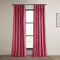 Hpd Half Price Drapes Heritage Plush Velvet Curtains For Bedroom Living Room 50 X 84, Vpyc-225631-84 (1 Panel) Dark Pink