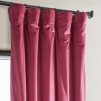 Hpd Half Price Drapes Heritage Plush Velvet Curtains For Bedroom Living Room 50 X 84, Vpyc-225631-84 (1 Panel) Dark Pink