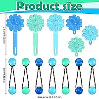 72 Pcs Hair Ball Ties For Girls Self Hinge Hair Barrettes Ball Bubble Hair Accessories Set 80S 90S Bow Flower Hair Tie Plastic Hair Clips For Baby Girls Toddlers (Blue)