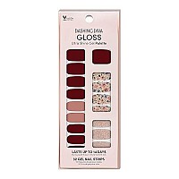 Dashing Diva Gloss Nail Strips - Wild Flower Uv Free, Long Lasting, Floral Nail Stickers With Pink Accent Nails Contains 32 Nail Wraps, 1 Prep Pad, 1 Nail File