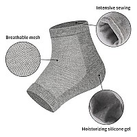 Vaincre Cracked Heel Repair Socks - 4 Pairs Moisturizing Heel Socks For Dry Cracked Feet, Gel Socks For Cracked Feet Heel Treatment, Spa Moisture Cracked Heel Socks For Dry Heels Overnight (Regular)