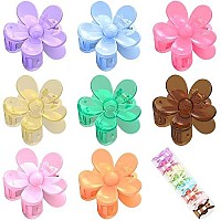 Flower Hair Clips 8Pcs Hair Claw Clips Daisy Hair Clips Nonslip Large Claw Clips Cute Hair Clips Strong Hold For Women Thick Hair Big Hair Clips Hair Claw Clips 8 Colorsa