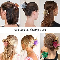 Flower Hair Clips 8Pcs Hair Claw Clips Daisy Hair Clips Nonslip Large Claw Clips Cute Hair Clips Strong Hold For Women Thick Hair Big Hair Clips Hair Claw Clips 8 Colorsa