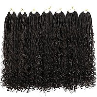 Ayana Goddess Box Braids Crochet Hair 18 Inch Bohomian Crochet Braids Box Braids Crochet Box Braids Curly Ends Synthetic Crochet Braids Hair Extensions For Women (18 Inch (Pack Of 7), 4)