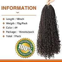 Ayana Goddess Box Braids Crochet Hair 18 Inch Bohomian Crochet Braids Box Braids Crochet Box Braids Curly Ends Synthetic Crochet Braids Hair Extensions For Women (18 Inch (Pack Of 7), 4)