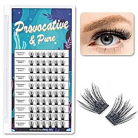 Manga Lash Clusters, 60 Cluster Lashes Diy Eyelash Extension Individual Cluster Eyelashes Mix Length Wispy Super Thin Band Reusable Soft Comfortable False Lashes For Diy At Home (Wispy Mix)