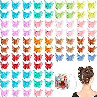 100 Pieces Butterfly Hair Clips Butterfly Clips For Hair 90S Girls Butterfly Clips Mini Hair Clips Butterfly With Box Mini Butterfly Clips Cute Clips Hair Accessories For Womenbright Colors