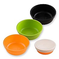 Re Play 3 Pack Made In Us 12 Oz Stackable Bowls - Made From Eco Friendly Heavyweight Recycled Milk Jugs - 3 Bowls 1 Lid - Halloween