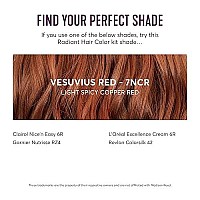 Madison Reed Radiant Hair Color Kit, Light Copper Red For 100 Gray Coverage, Ammonia-Free, 7Ncr Vesuvius Red, Permanent Hair Dye, Pack Of 2