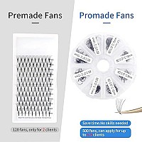 Premade Fans Short Stem 500 Pcs 16D Eyelash Extensions 007Mm Cd Curl 9-16Mm Mixed Wendy Lashes Russian Volume Pre-Made Lash Extension (500Pcs-16D-007-D, 9-16Mm Mixed)