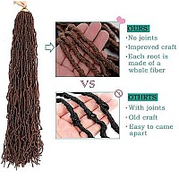 8 Packs Faux Locs Crochet Hair 24 Inch New Soft Locs Crochet Hair For Black Women Pre-Looped Long Goddess Locs Crochet Braids Curly Wavy Braiding Hair Extension (30)